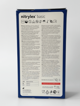 Рукавички нітрилові (розмір L) сині 3,5г Mercator Nitrylex Basic, 100 шт