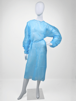 Халат хирургический с резинкой на завязках (10 шт/уп) BETAtex, синий