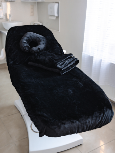 Чехол на кушетку плюшевый 90*210см, черный (300 г/м²)