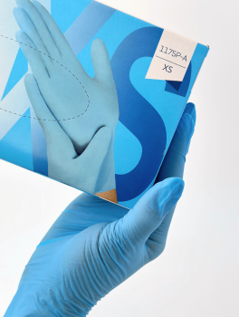 Рукавички нітрилові (розмір XS) блакитні 3,5г Medicom, 100 шт