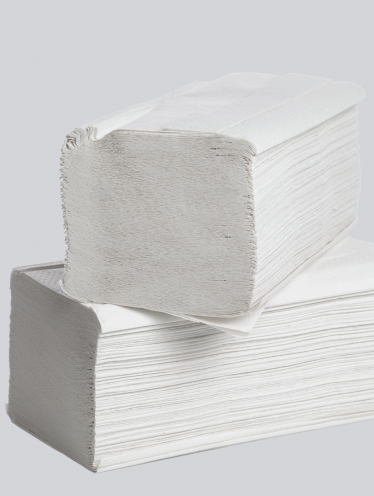 Полотенце бумажное V-складка ЭКОНОМ, 1-слойное (150л/уп)