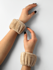 Напульсники, нарукавники для умывания, бежевые CHILA™