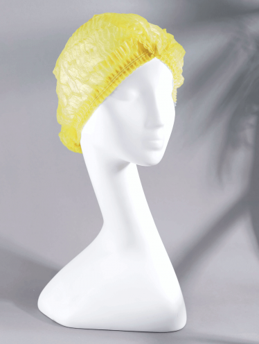 Шапочка одноразовая желтая (100 шт)