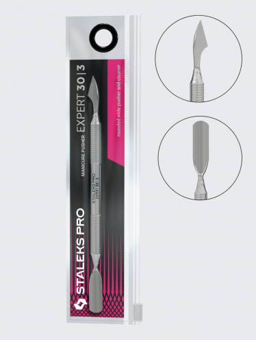 Лопатка маникюрная Staleks Pro Expert 30 Type 3 (пушер округлый широкий + топорик)