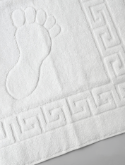 Коврик для ног махровый, белый (50*70см), Турция