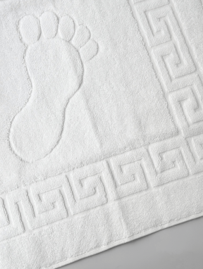 Коврик для ног махровый, белый (50*70см), Турция