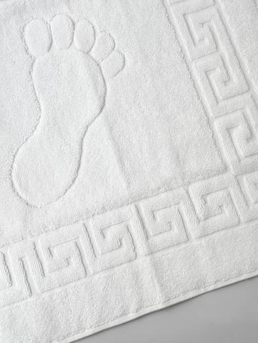 Коврик для ног махровый, белый (50*70см), Турция