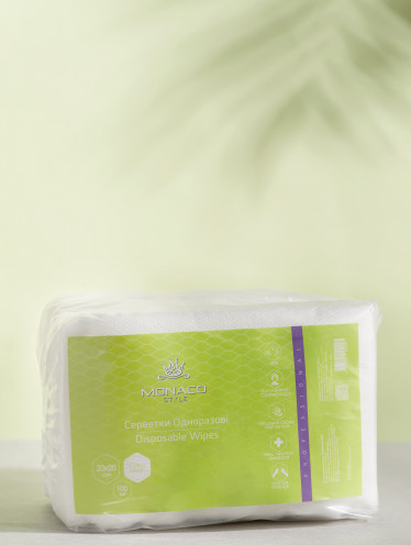 Салфетки спанлейс 20*20см, сетка (100шт/уп) Monaco