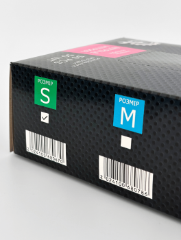 Рукавички нітрилові (розмір S) чорні 9г SanGig Strong, 50 шт