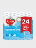 Туалетний папір "Ruta Pure White" 3-шар. білий (24 рул/уп)