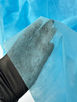 Халат хирургический XXL с резинкой на завязках (10 шт/уп) Mercator Medical, синий