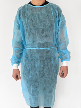 Халат хирургический с манжетом на завязках (10 шт/уп) BETAtex, синий