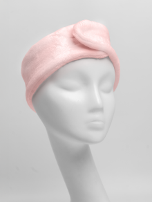 Косметическая повязка на голову с липучкой, розовая