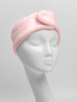 Косметическая повязка на голову с липучкой, розовая