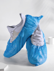 Бахилы 3 г/шт ТЕКСТУРИРОВАННЫЕ, синие (100 шт)