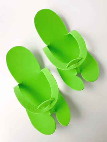 Тапочки-вьетнамки одноразовые "ЕVА", зеленые (25 пар)
