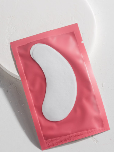 Патчи под глаза для наращивания ресниц, розовые (50 шт/уп)