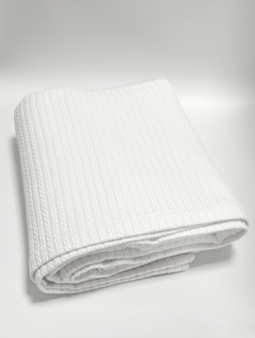 Плед-покрывало хлопковое пике "Косичка", 180х220 см