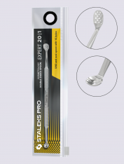 Ложка косметологическая двусторонняя Staleks Pro Expert 20 Type 1 (Уно + овальная шумовка 15 отверстий)