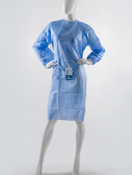Халат хирургический, стерильный 110см (на завязках), СМС