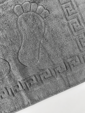 Коврик для ног махровый, серый (50*70см) Узбекистан