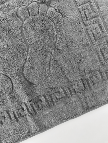 Коврик для ног махровый, серый (50*70см) Узбекистан