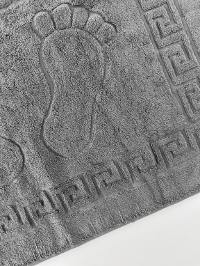 Килимок для ніг махровий, сірий (50*70см) Узбекистан