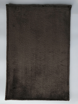Коврик для ног (60х40 см) велсофт, коричневый