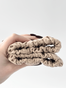 Напульсники, нарукавники для умывания вафельные, бежевые CHILA™