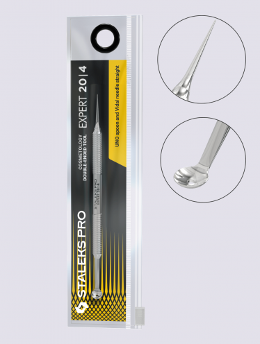 Ложка косметологическая двусторонняя Staleks Pro Expert 20 Type 4 (Уно + игла Видаля)
