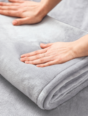 Плед плюшевый 110*180 см, светло-серый (300 г/м²)