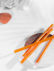 Слюноотсос пластиковый, оранжевый (100шт/уп)