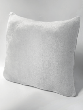 Подушка декоративна плюшева 40*40 см, Світло-сіра CHILA™