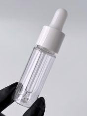 Флакон косметический 15 мл "Стелла" с белой пипеткой