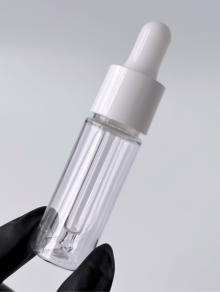 Флакон косметичний 15 мл "Стелла" з білою піпеткою