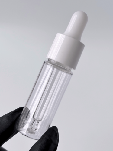 Флакон косметический 15 мл "Стелла" с белой пипеткой