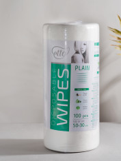 Салфетки спанлейс 30*50см, гладкие (100шт/рул)