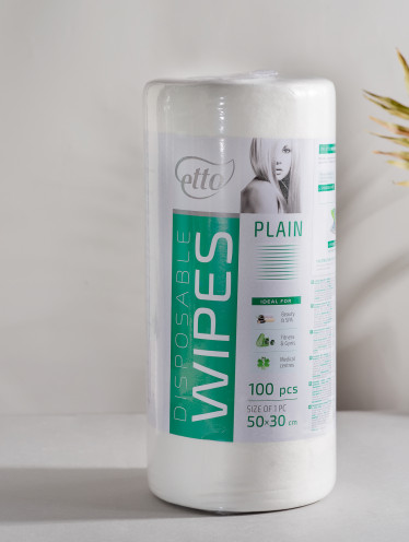 Салфетки спанлейс 30*50см, гладкие (100шт/рул)