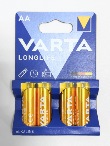 Батарейки пальчиковые LONGLIFE (АА) VARTA 1.5V (4шт/уп)