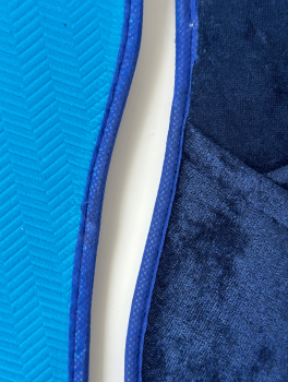 Тапочки одноразовые велюровые, синие (10 пар)