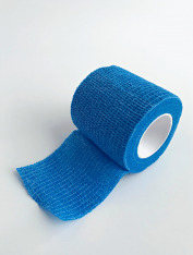Бандажный бинт для перманента, тату (4,5м*5см), синий