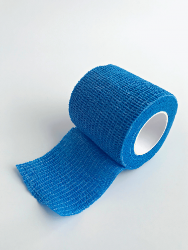 Бандажный бинт для перманента, тату (4,5м*5см), синий