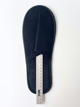 Тапочки одноразовые велюровые, черные (10 пар)