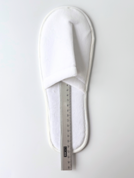 Тапочки одноразовые велюровые, белые (10 пар)