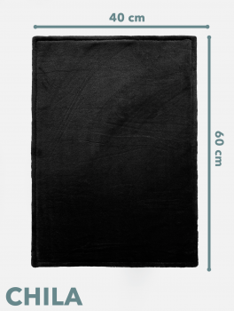 Коврик для ног (60х40 см) велсофт, черный