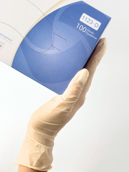 Перчатки латексные без пудры (размер L) 5,5г/м² MEDICOM, 100шт