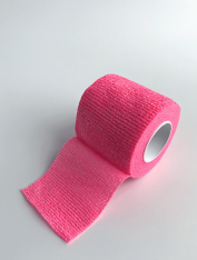 Бандажный бинт для перманента, тату (4,5м*5см), розовый