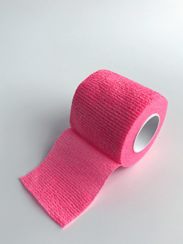 Бандажный бинт для перманента, тату (4,5м*5см), розовый