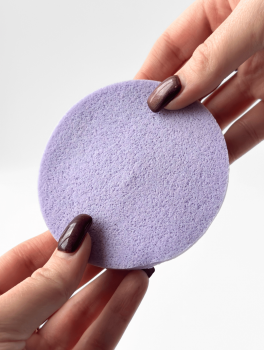 Спонж косметологический прессованный, лавандовый (12шт/уп)