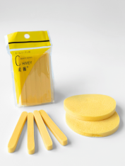 Спонж косметологический прессованный, желтый (12шт/уп)